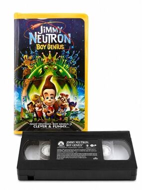 Jimmy Neutron Boy Genius VHS Nickelodeon Clamshell Family Movie